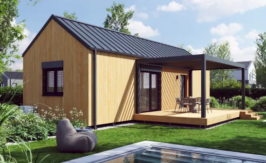 Galerie Single wood 59m² gable roof