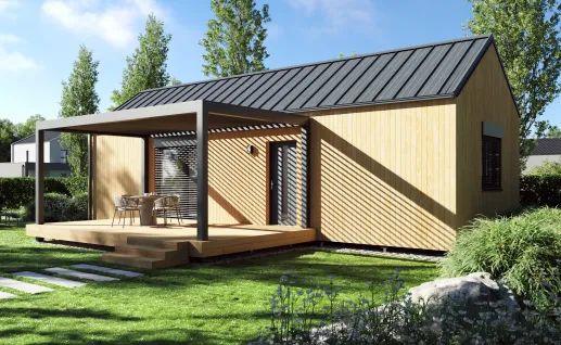 Galerie Single wood 59m² gable roof