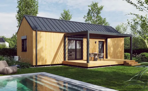 Galerie Single wood 59m² gable roof