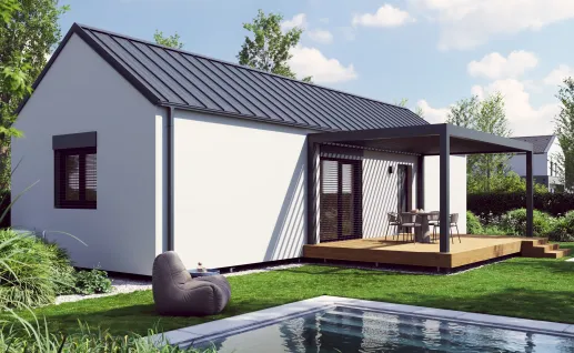 Galerie Single 75m² gable roof