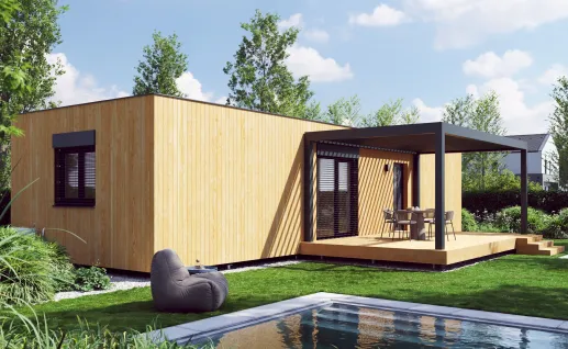 Galerie Single wood 75m² flat roof
