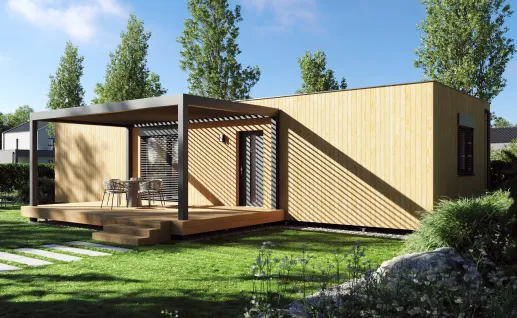 Galerie Single wood 75m² flat roof