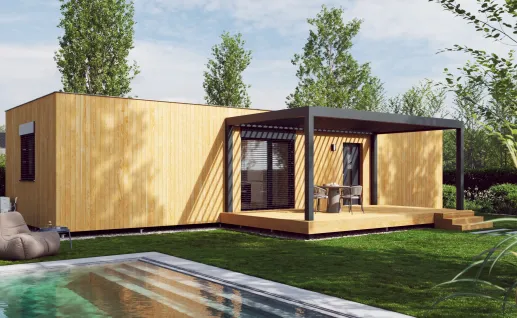 Galerie Single wood 75m² flat roof