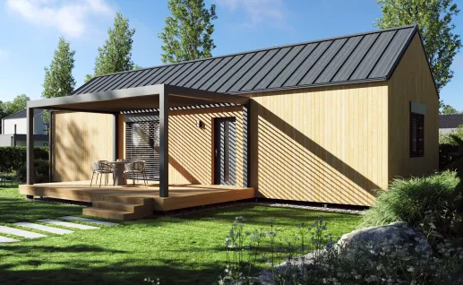 Galerie Single wood 75m² gable roof