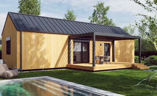 Galerie Single wood 75m² gable roof