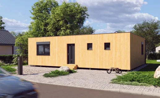 Galerie Double wood 108m² flat roof
