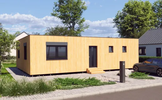 Galerie Double wood 108m² flat roof