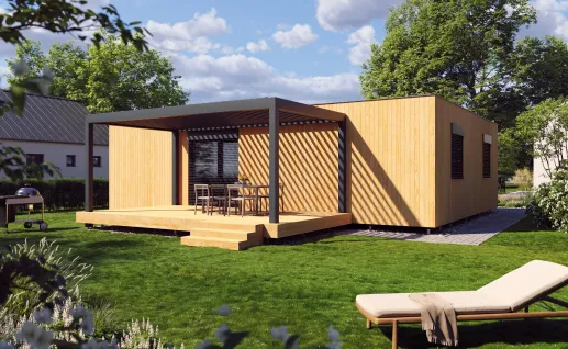 Galerie Double wood 108m² flat roof