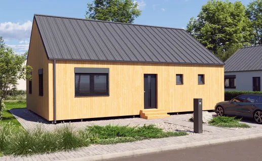 Galerie Double wood 108m² gable roof