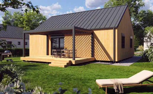 Galerie Double wood 108m² gable roof