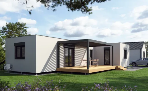 Galerie Double T 94m² flat roof