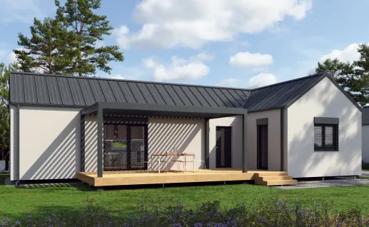 Galerie Double T 94m² gable roof