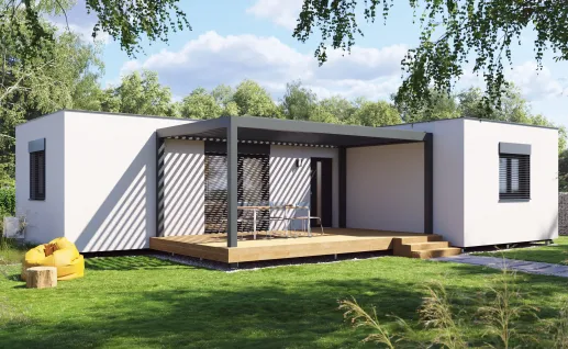 Galerie Double L 79m² flat roof