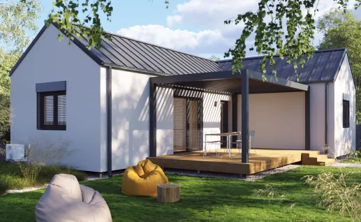 Galerie Double L 79m² gable roof