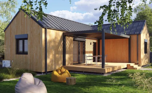 Galerie Double L 79m² gable roof