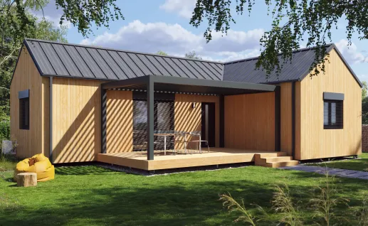Galerie Double L 79m² gable roof