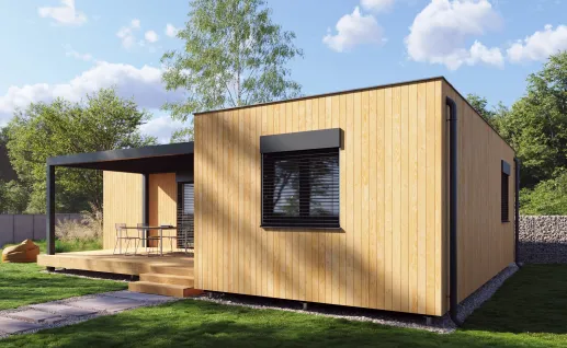 Galerie Double L wood 94m² flat roof