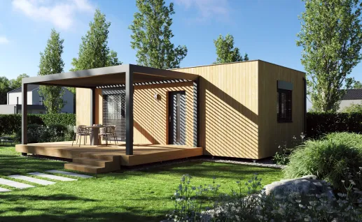 Galerie Single wood 45m² flat roof