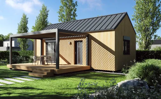Galerie Single wood 45m² gable roof