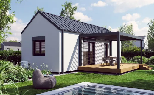 Galerie Single 54m² gable roof
