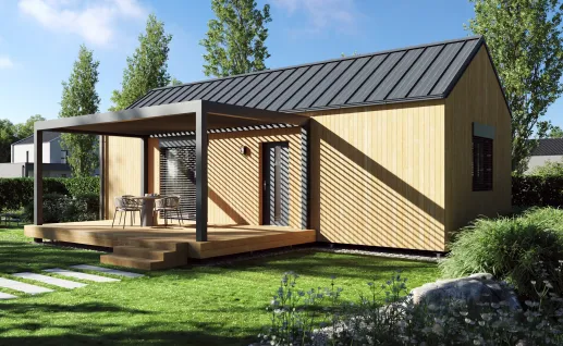 Galerie Single wood 54m² gable roof