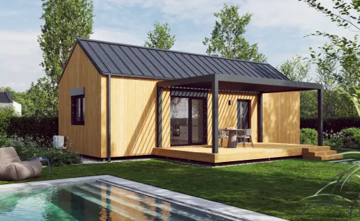 Galerie Single wood 54m² gable roof